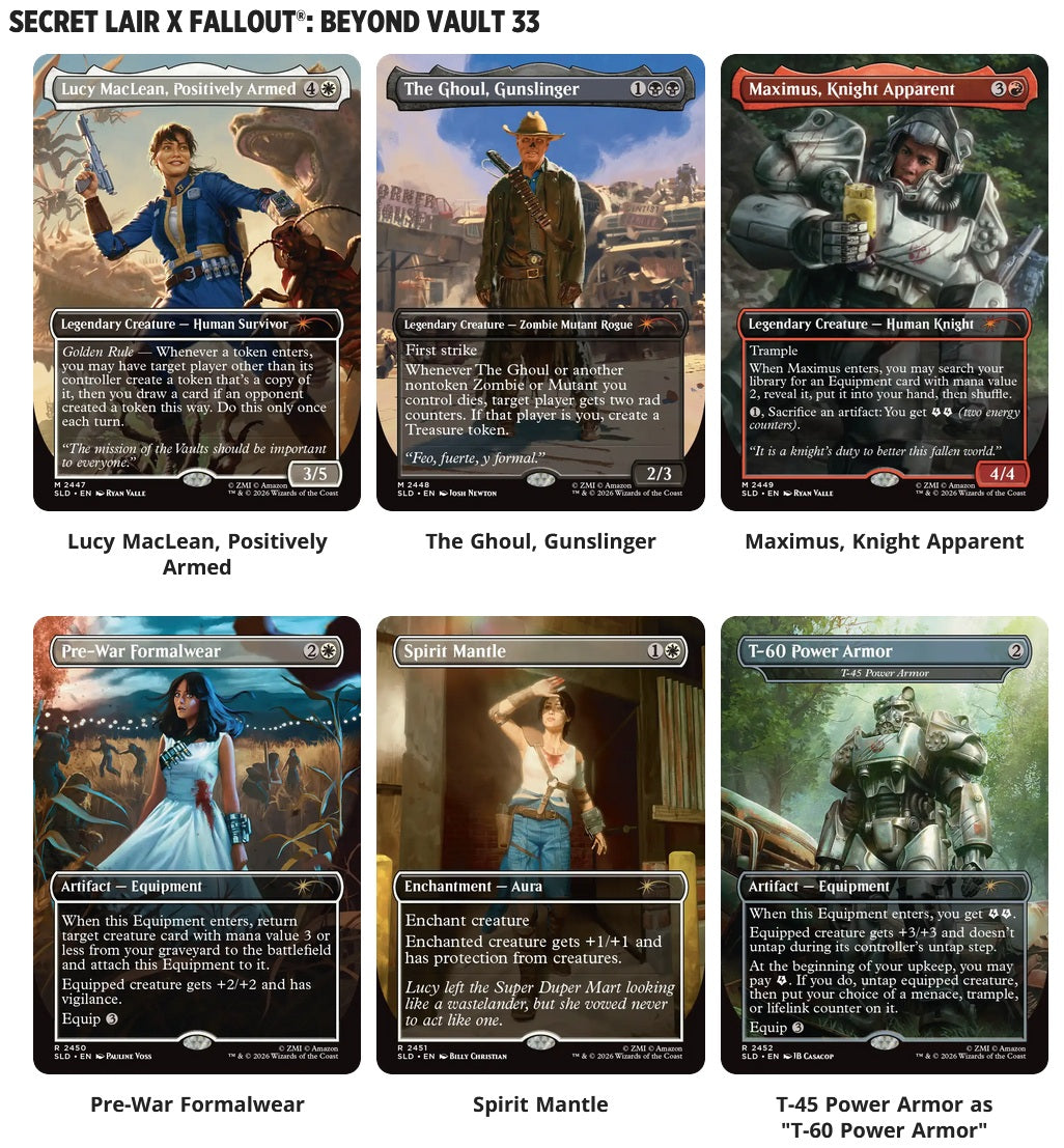 Magic The Gathering Secret Lair x Fallout: Beyond Vault 33 Game Shack Magic The Gathering Secret Lair x Fallout: Beyond Vault 33 Game Shack