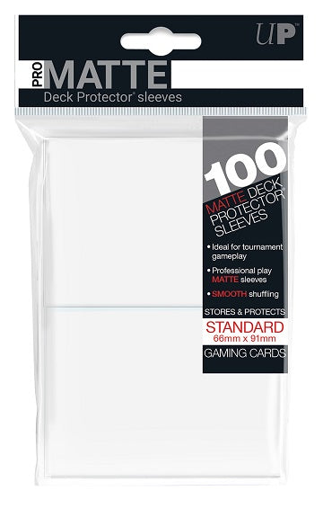 Ultra Pro 100-count Pro-Matte Standard Deck Protectors - White