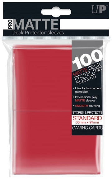 Buy Ultra Pro 100-count Pro-Matte Standard Deck Protectors - Red