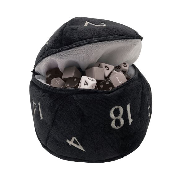 Ultra-Pro Dice Bag Black D20 Plush