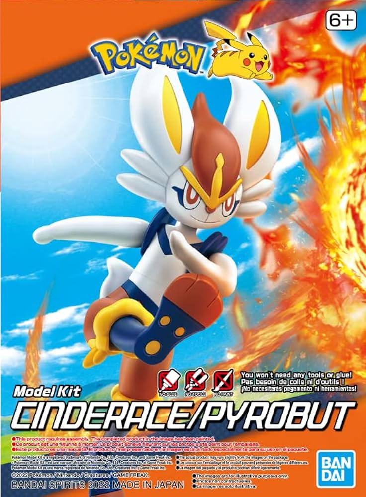 Pokemon Model Kit Cinderace By Bandai