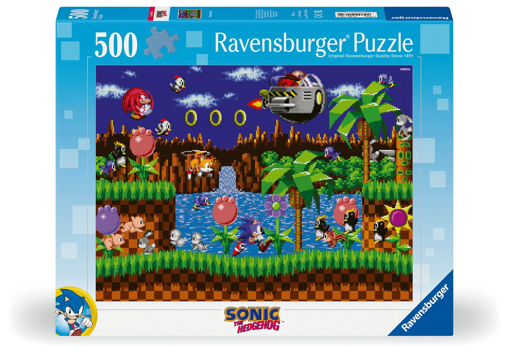 (DAMAGED) Ravensburger Sonic The Hedgehog: Classic 500 Piece Puzzle