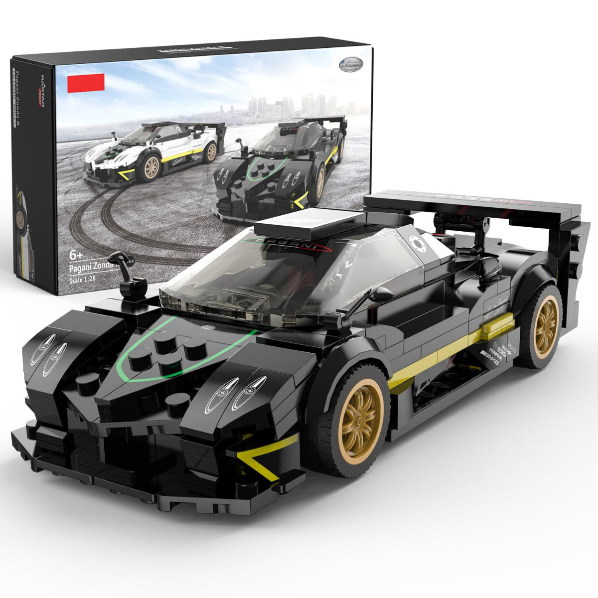 Pagani Zonda R 1/28 Scale Model Building Bricks Kit - RaStar