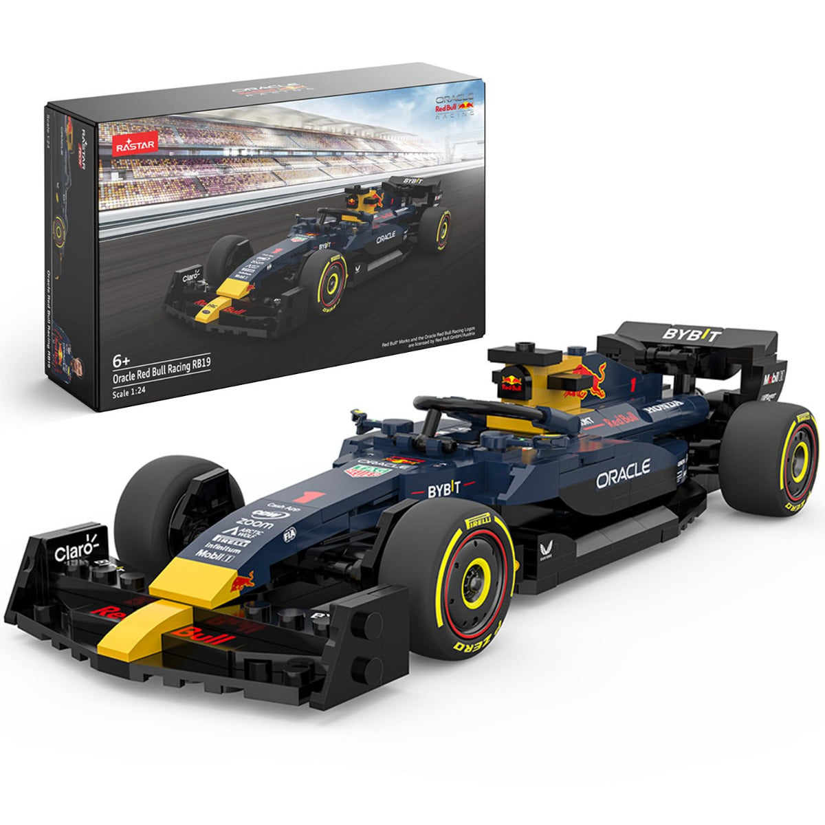 RC Oracle Red Bull Racing RB19 F1 1/24 Race Car Model Building Bricks Kit - RaStar