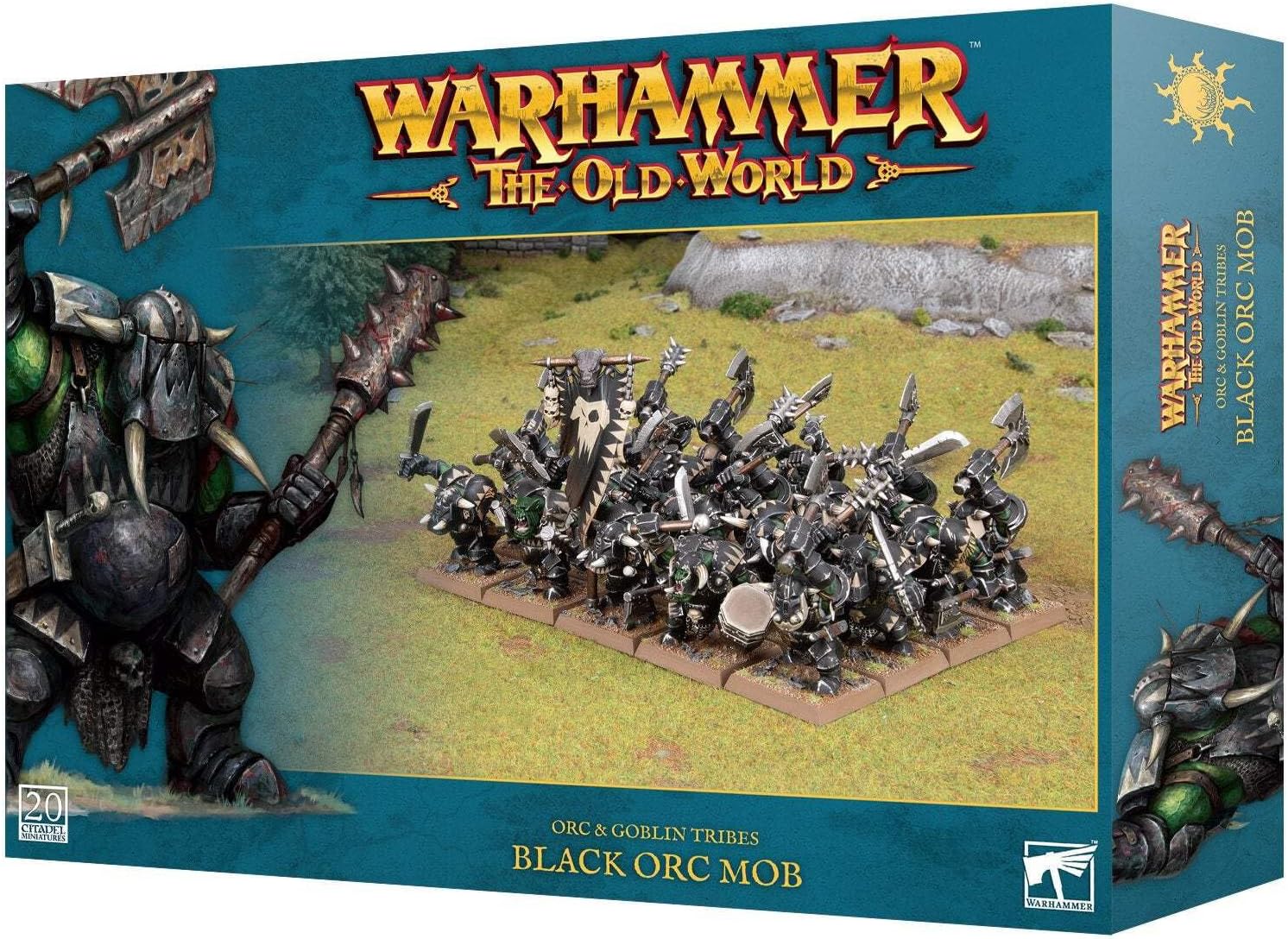 (DAMAGED) Warhammer - The Old World - Orc and Goblin Tribes: Black Orc Mob