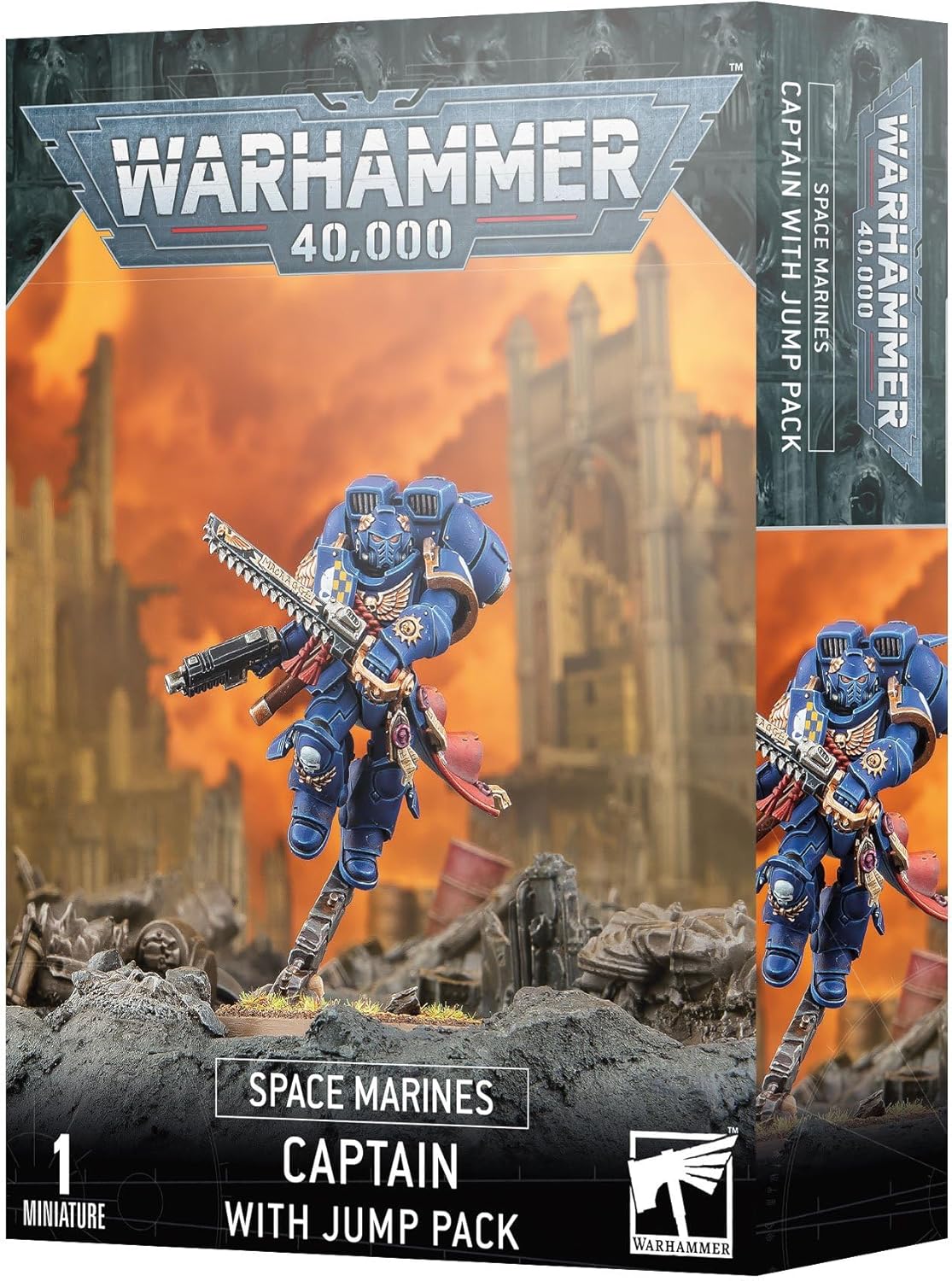(DAMAGED) Warhammer 40,000 - Space Marines: Captain with Jump Pack