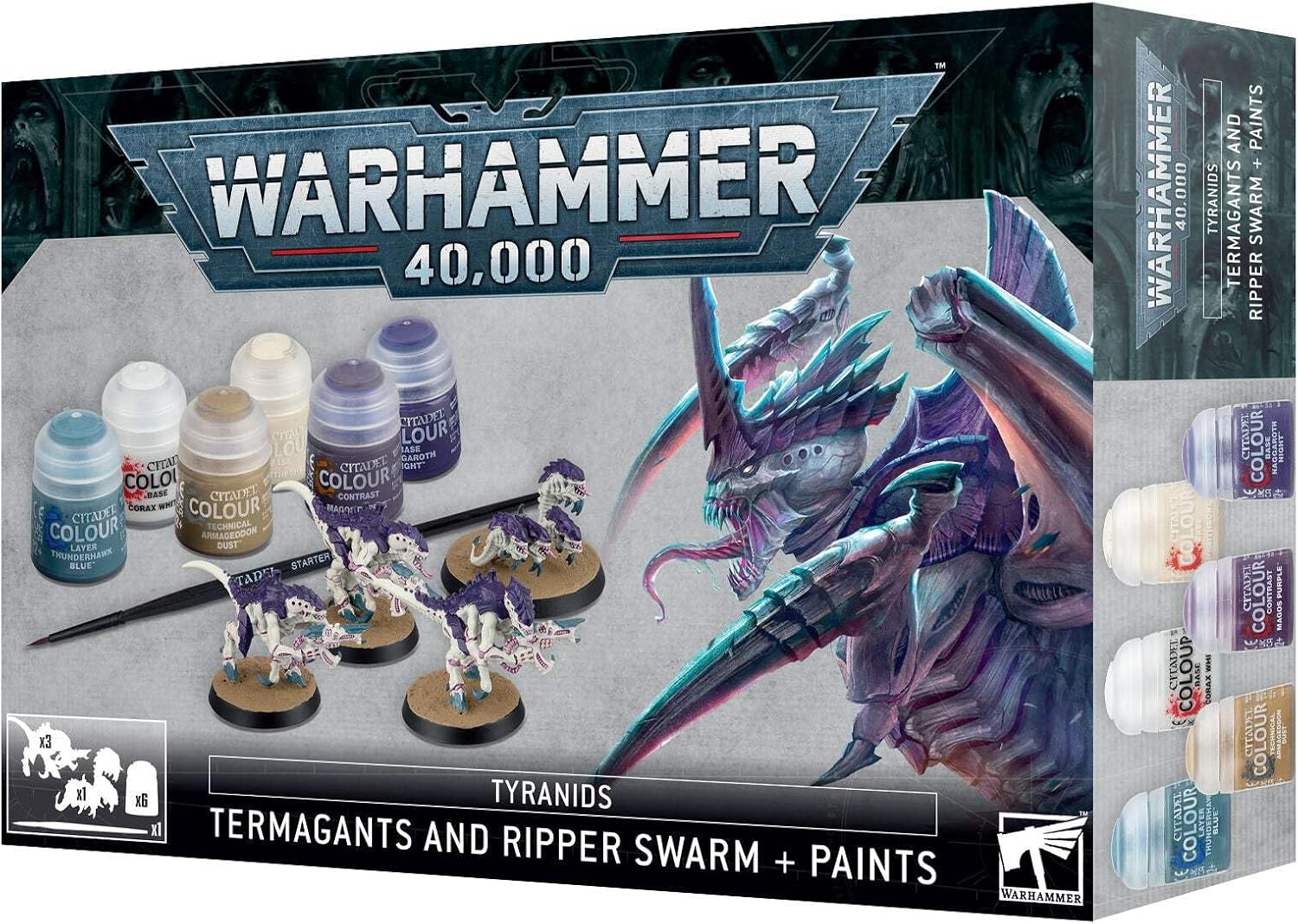 Warhammer 40,000 - Tyranids - Termagants and Ripper Swarm & Paints Set (DAMAGED)