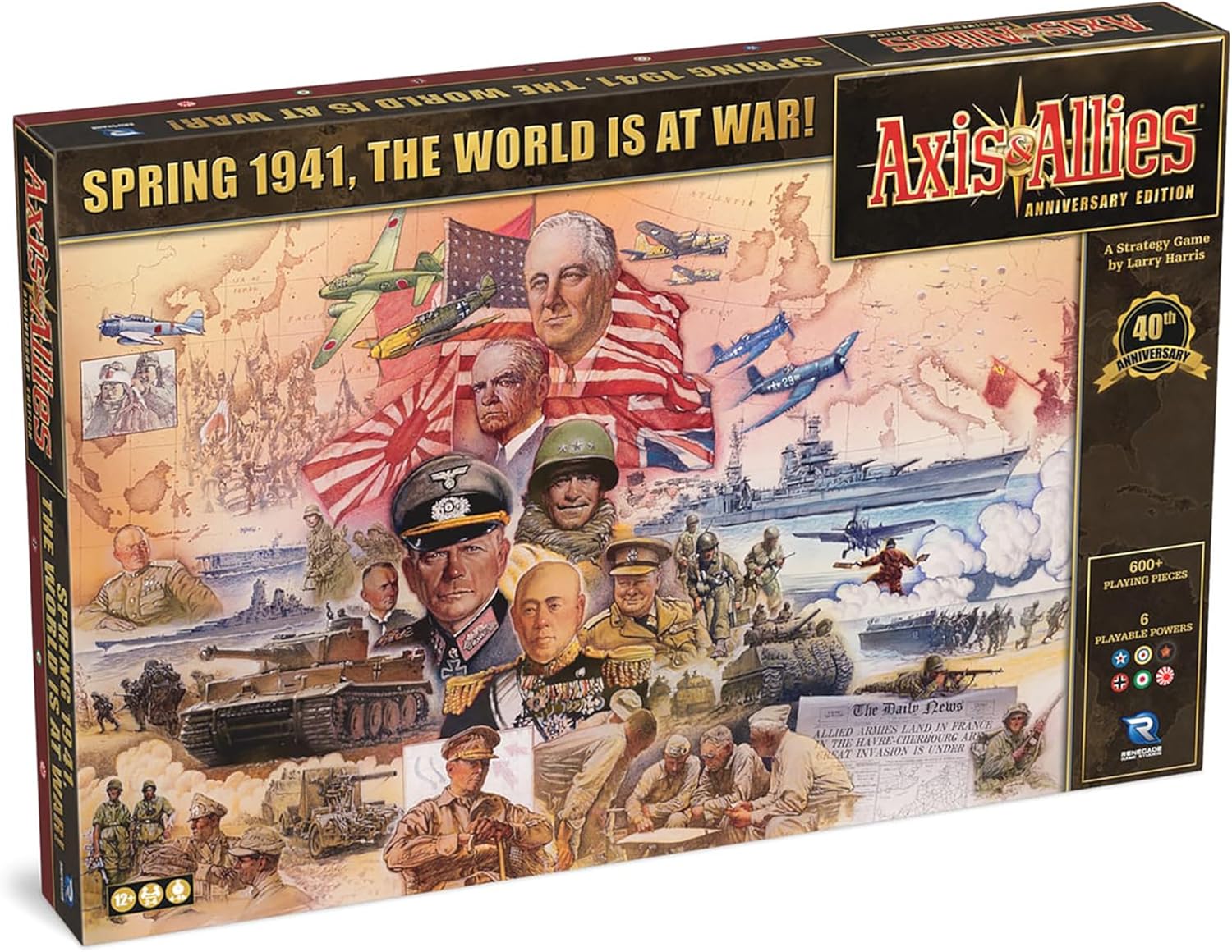 Axis & Allies: Anniversary Edition By Renegade Games - Board Game (DAMAGED)