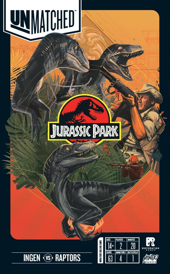 Unmatched Jurassic Park Ingen Vs Raptors - Board Game