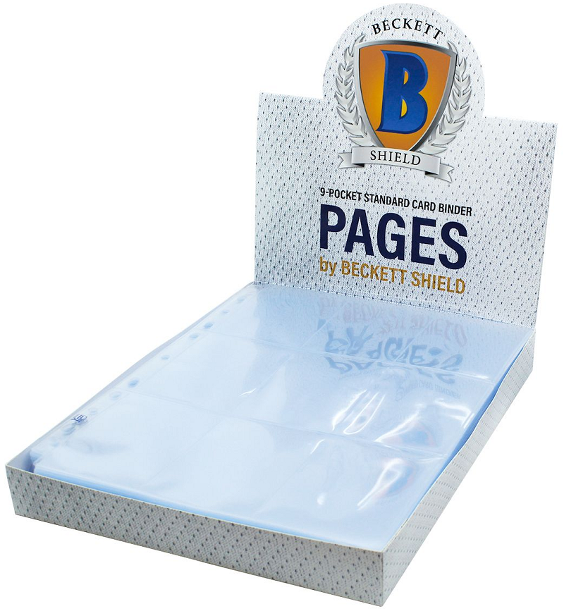 Beckett 9-Pocket Shield Pages for Standard Size Cards (100 sheets per box)