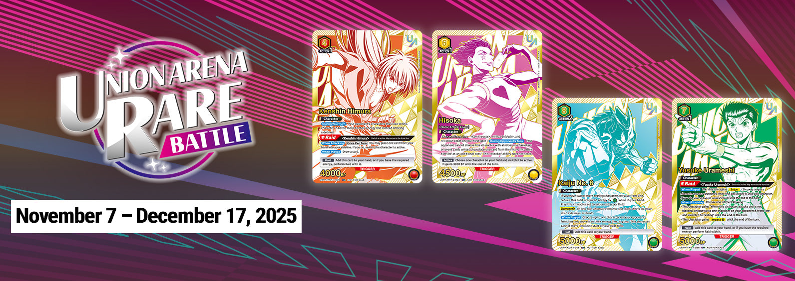 Union Arena Rare Battle Triple Event Ticket December 7