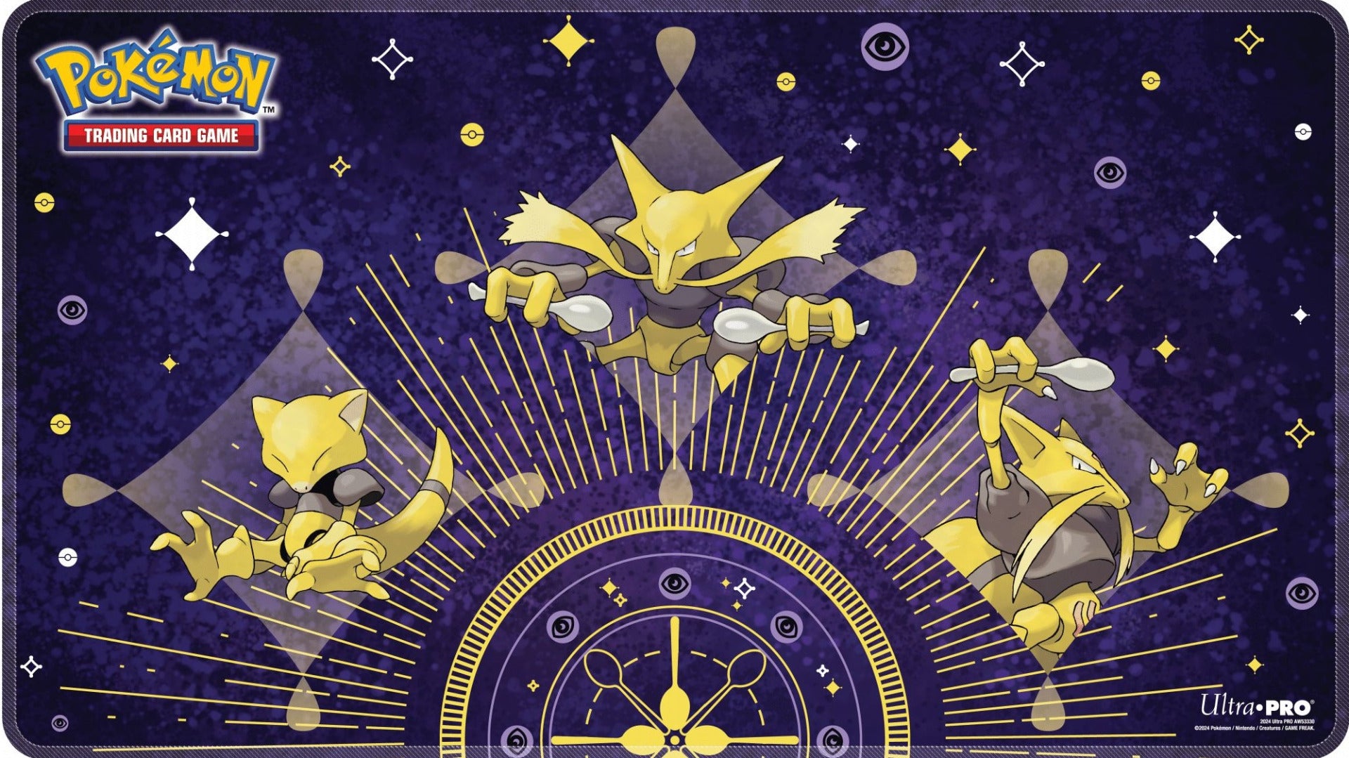 UltarPro Playmat Pokemon Abra Evolutions White Stitched