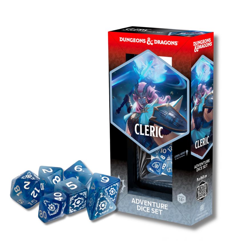 Serius Dice Dungeons & Dragons Adventure Dice Cleric: White/Blue