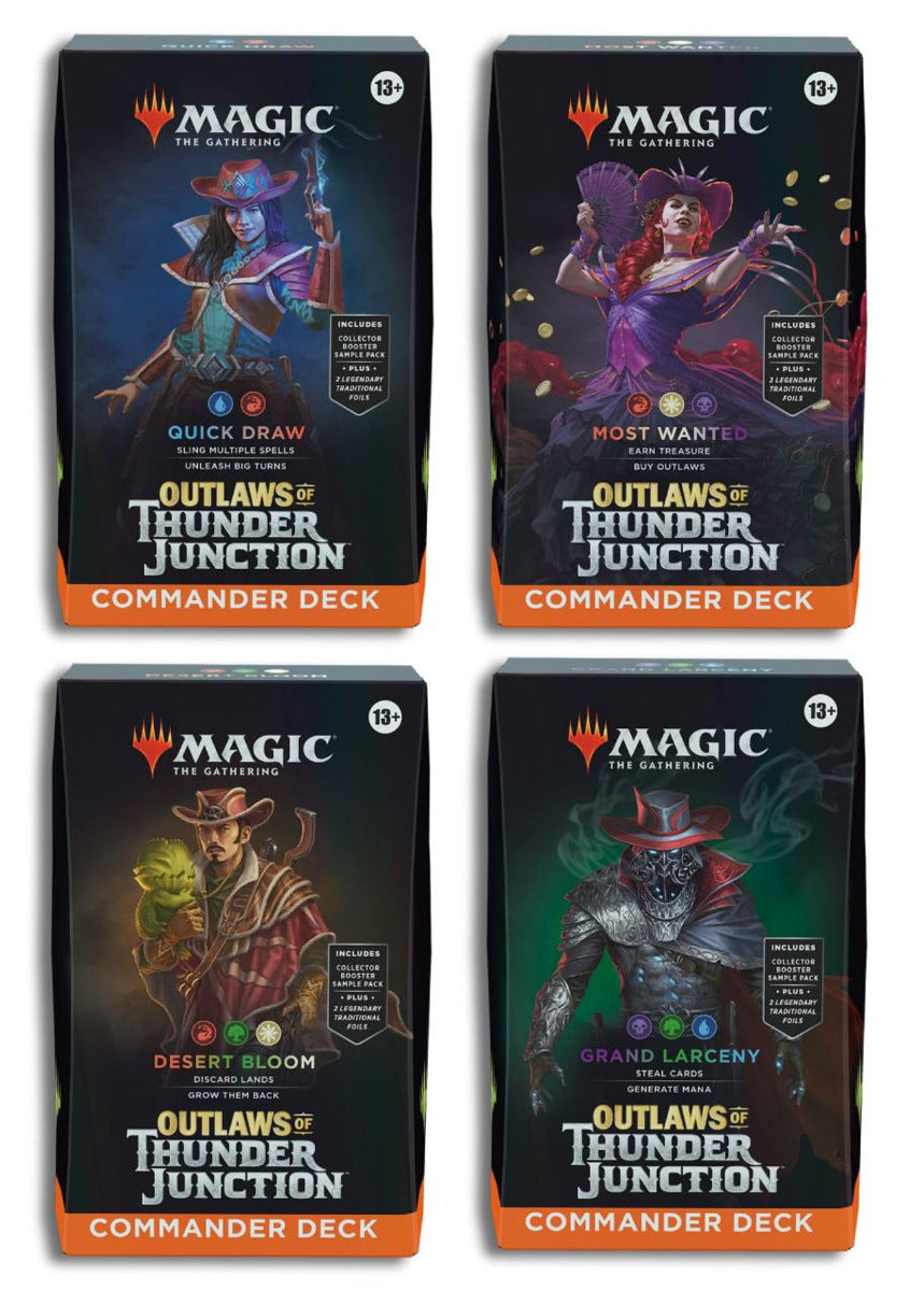 Magic the Gathering Outlaws of Thunder Junction Commander (Set of 4)