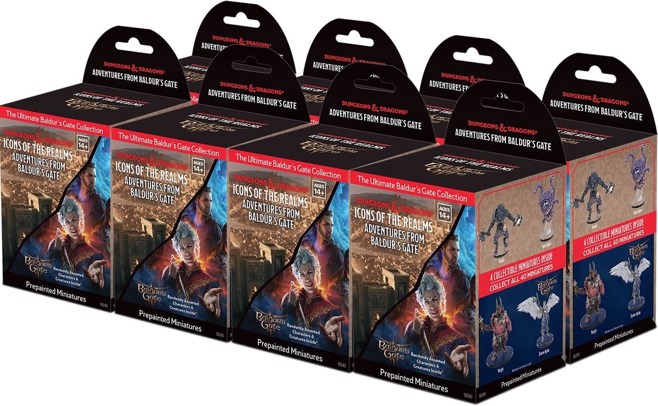 D&D Icons Of The Realms Adventures From Baldur's Gate 8Ct Booster Brick
