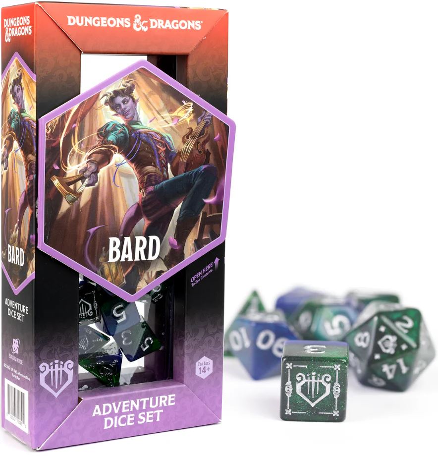 Serius Dice Dungeons & Dragons Adventure Dice Bard Blue