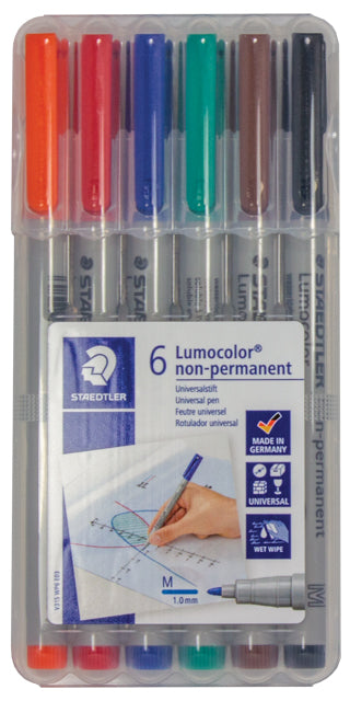 Water Soluble Markers - 6 Color Pack
