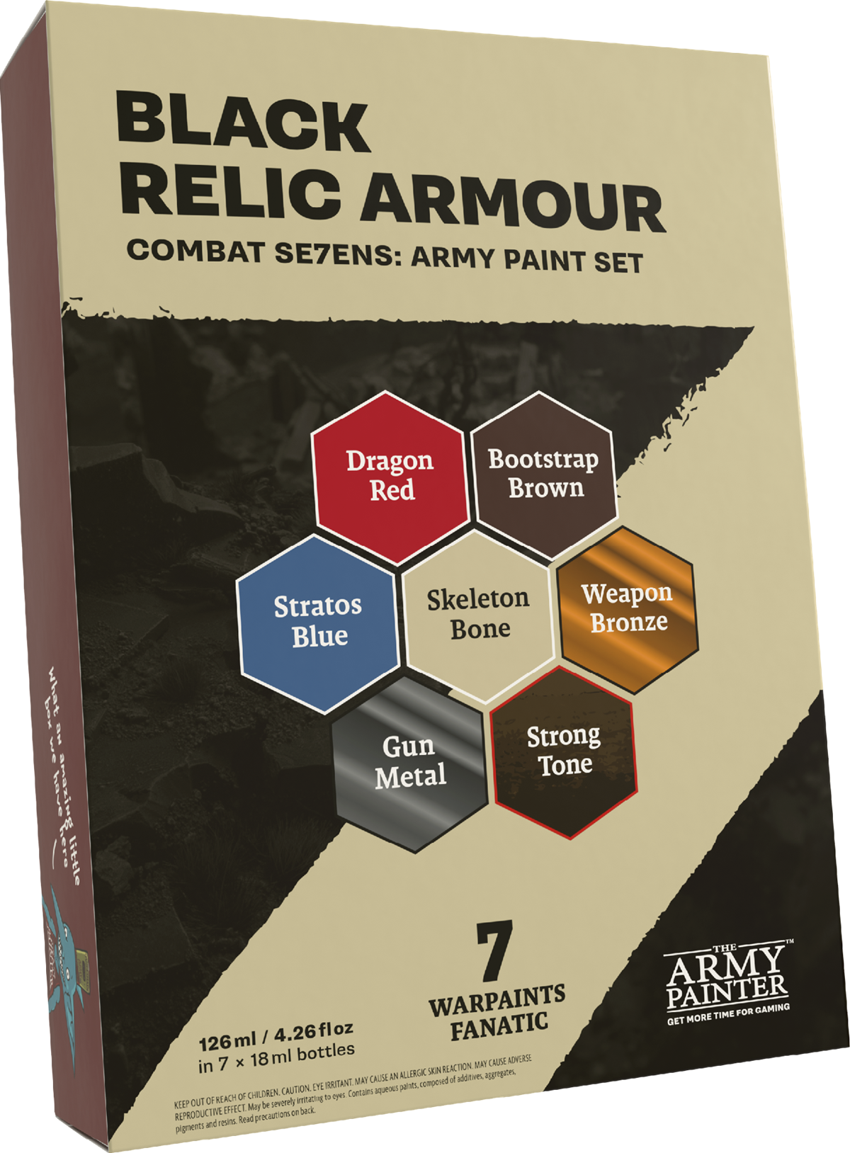 Combat Se7ens: Black Relic Armour Paint Set