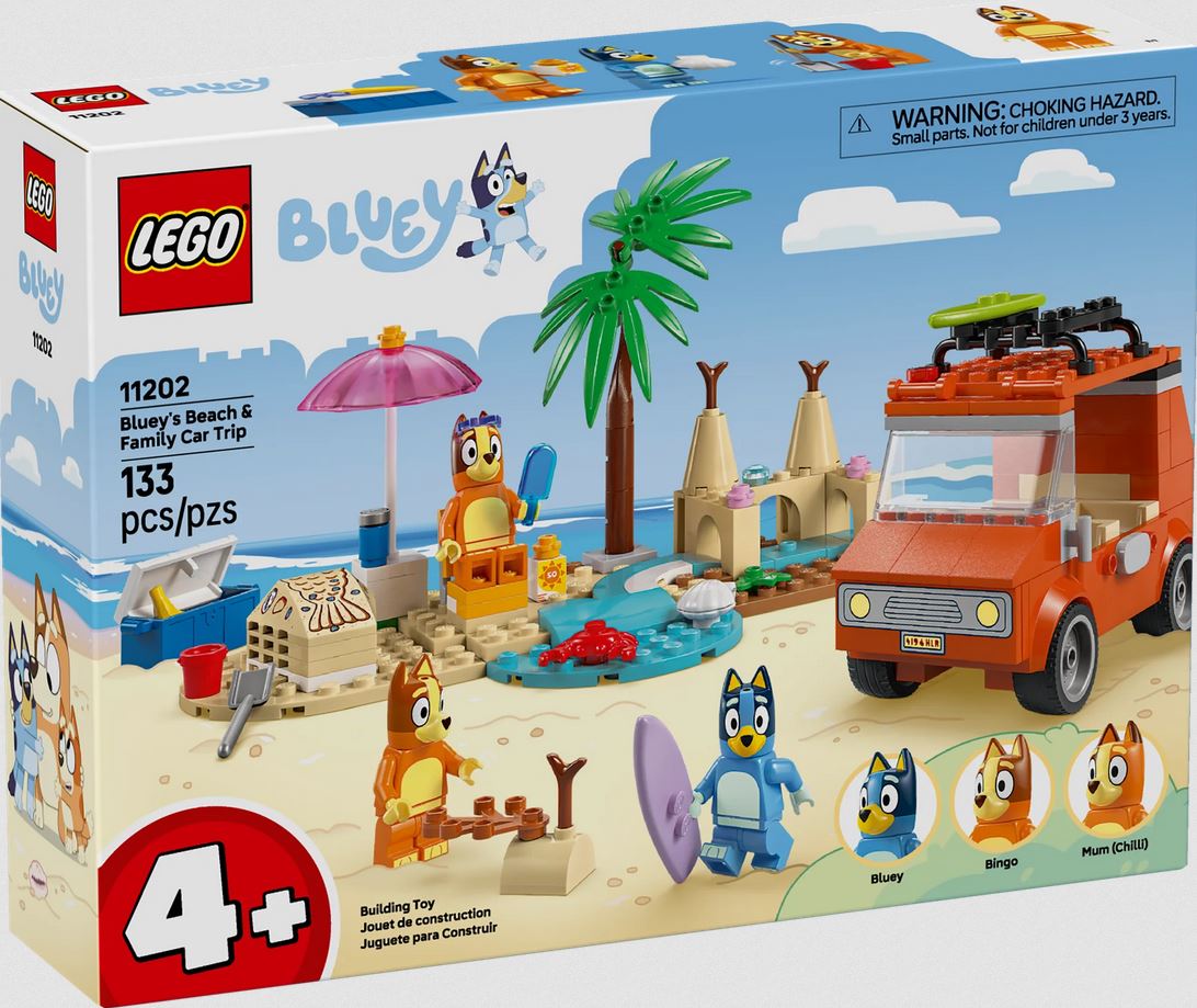 LEGO Bluey Bluey's Beach & Family Car Trip