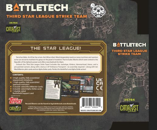 Battletech Third Star League Strike Team - Board Game