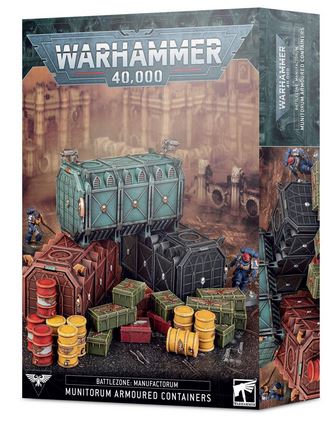 (DAMAGED) Warhammer 40,000: Battlezone Manufactorum Munitorum Armoured Containers