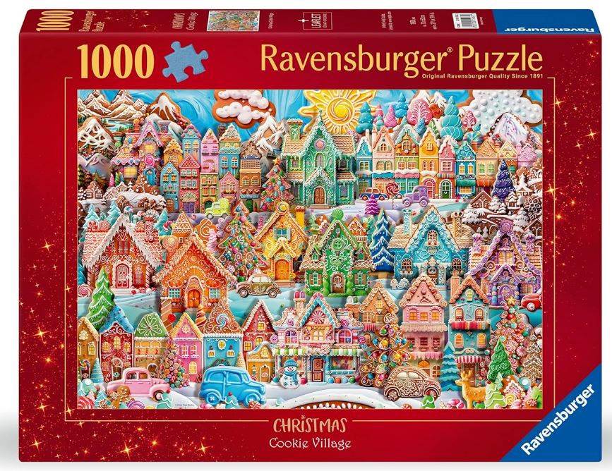 1000pc Christmas Cookie Village Ravensburger Puzzle