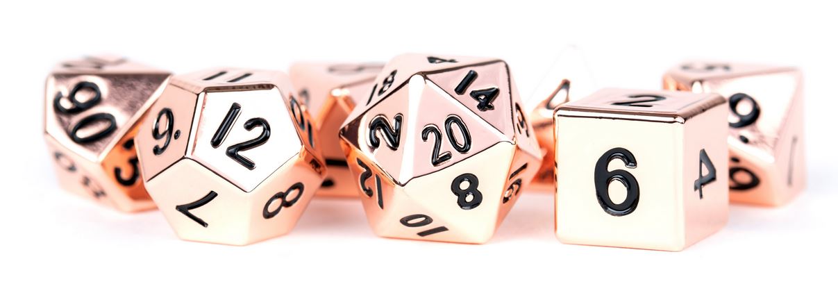 Fanroll Metal 7 Dice Set Copper 16MM