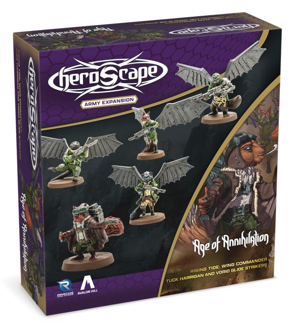 Heroscape: Rising Tide Wing Commander Tuck Harrigan And Vorid Glidestrikers Army Expansion - Board Game