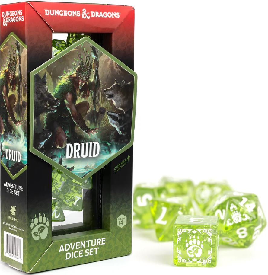 Serius Dice Dungeons & Dragons Adventure Dice Druid Green