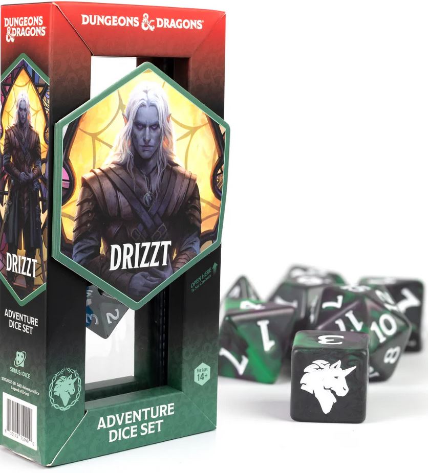 Serius Dice Dungeons & Dragons Adventure Dice Legend of Drizzt