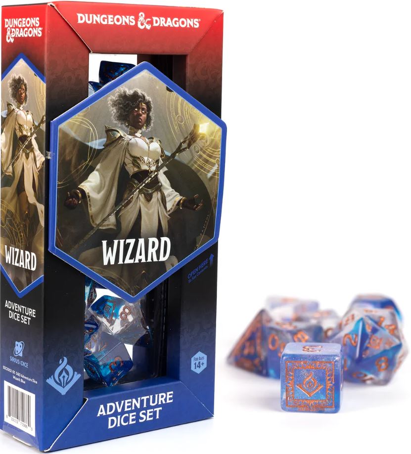 Serius Dice Dungeons & Dragons Adventure Dice Wizard Blue