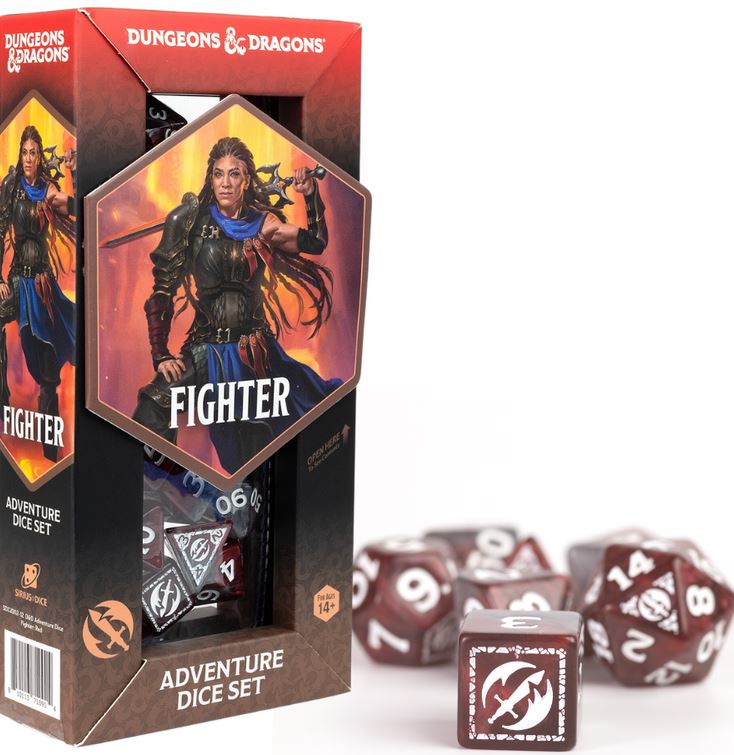 Serius Dice Dungeons & Dragons Adventure Dice Fighter Red