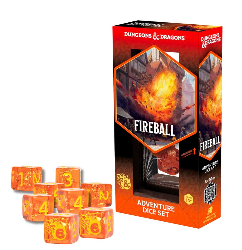 Serius Dice Dungeons & Dragons Adventure Dice Fireball