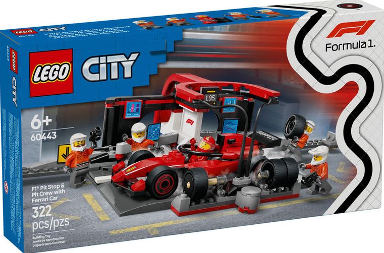 Lego City F1® Pit Stop & Pit Crew With Ferrari Car