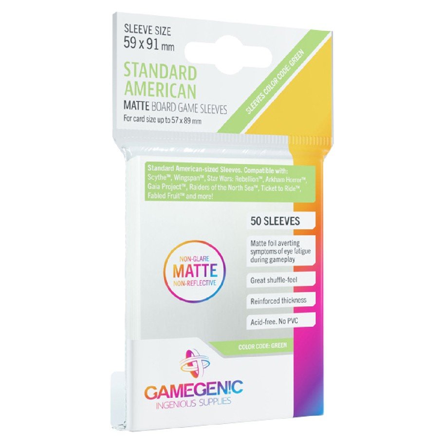 Gamegenic Standard American Boardgame Matte Sleeves (50ct)