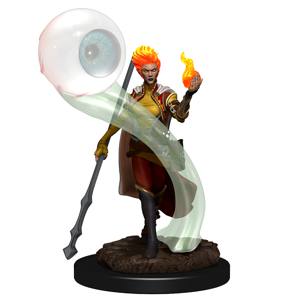 D&D Icons of the Realm: Fire Genasi Wizard Female Premium