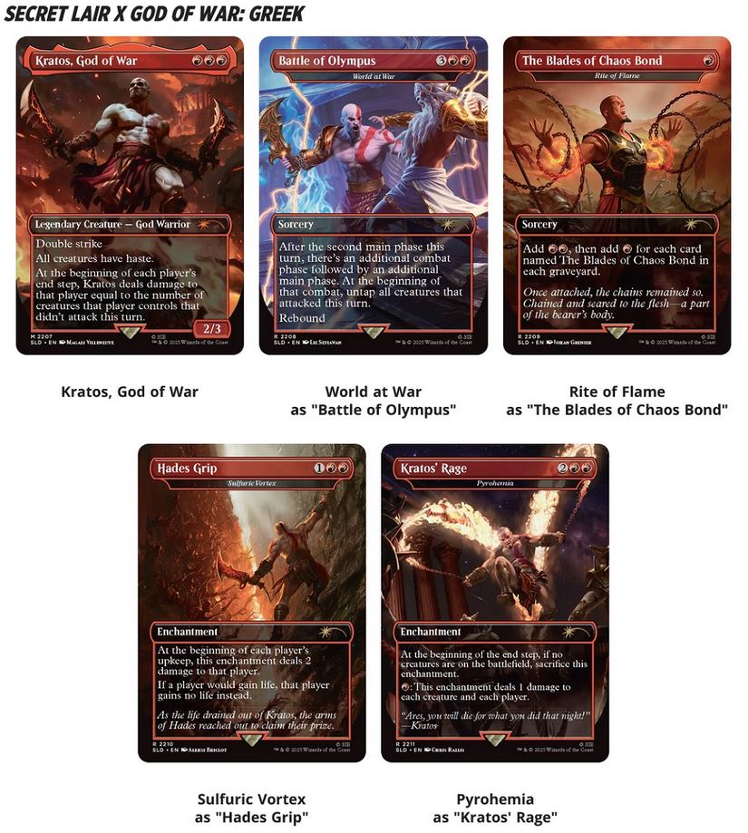 Magic the Gathering: Secret Lair Playstation Super Drop - God Of War: Vengeance