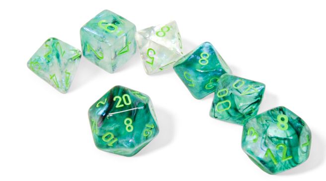 Chessex Borealis 7-Die Set Kelp/Light Green Luminary (2021)