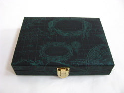 Backgammon 9" Magnetic Darkgreen Vinyl Map Pattern - Board Game