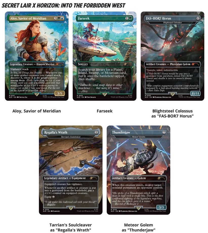 Magic the Gathering: Secret Lair Playstation Super Drop - Horizon Zero Dawn: Huntress & The Machines