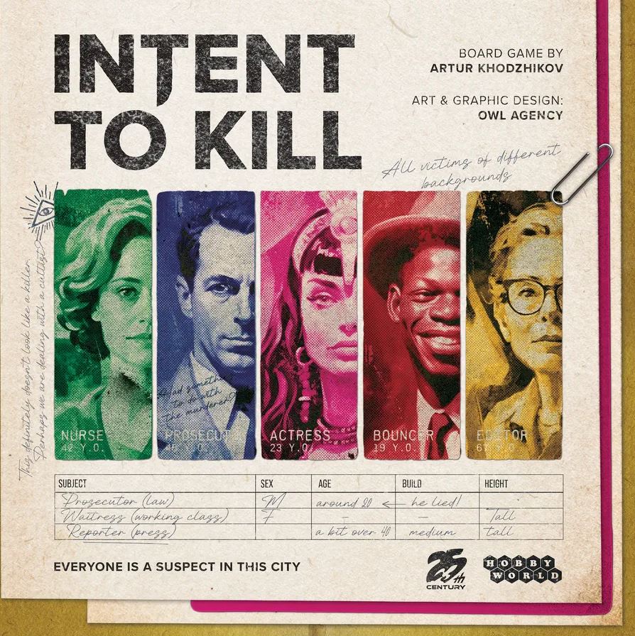 Intent To Kill - Board Game
