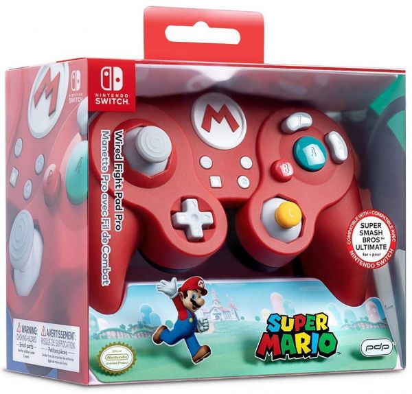 PDP - Wired Fight Pad Pro Mario Controller for Nintendo Switch - Red
