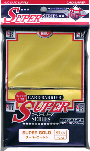 KMC 80-count Standard Sized Super Sleeves - Gold