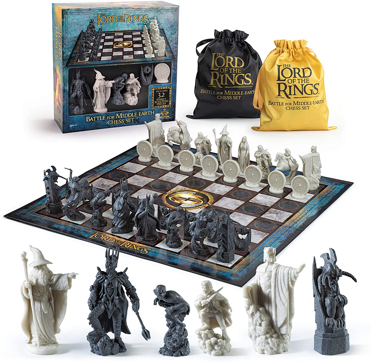 (DAMAGED) Lord of the Rings Battle For Middle-Earth Chess Set