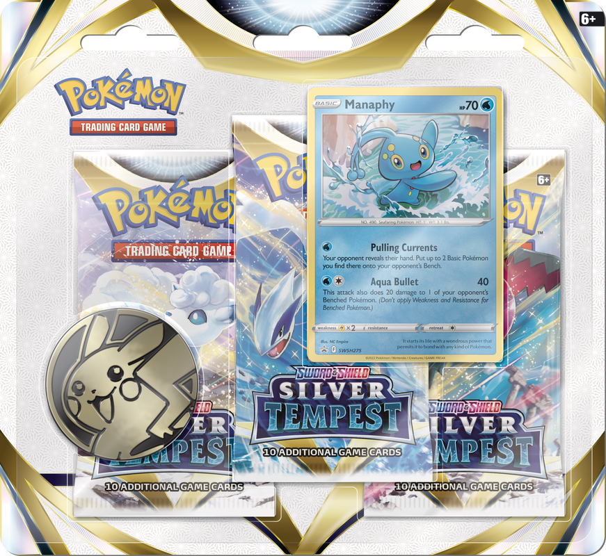 Pokemon Sword & Shield 12 Silver Tempest 3-Pack Blisters (ASSORTED)