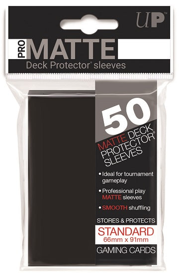 Ultra Pro 50-count Pro-Matte Standard Deck Protectors - Black