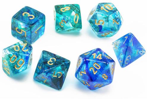 Chessex Nebula 7-Die Set Oceanic/Gold Luminary (2021)