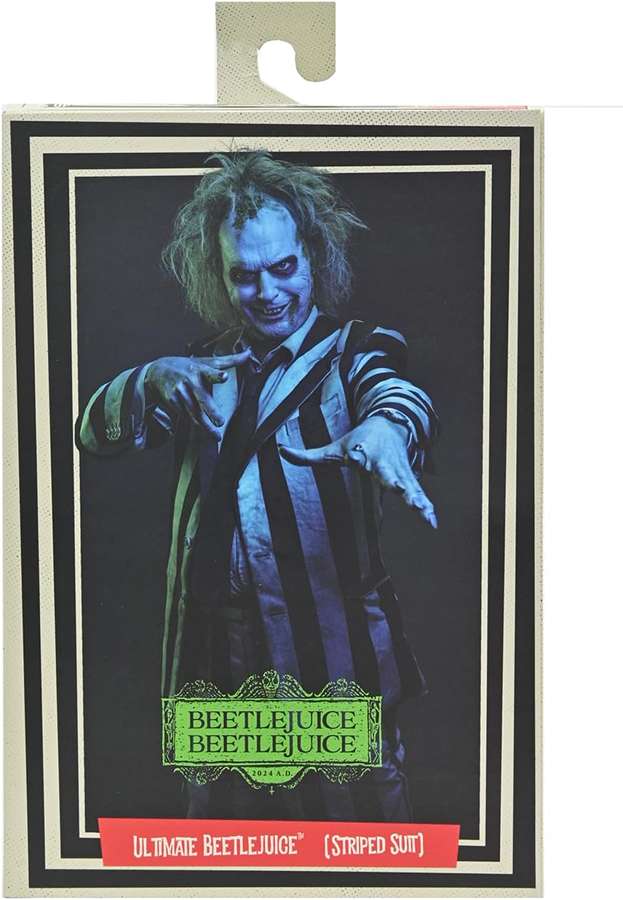 (DAMAGED) Beetlejuice Striped Suit Ultimate 7 Inch Figure