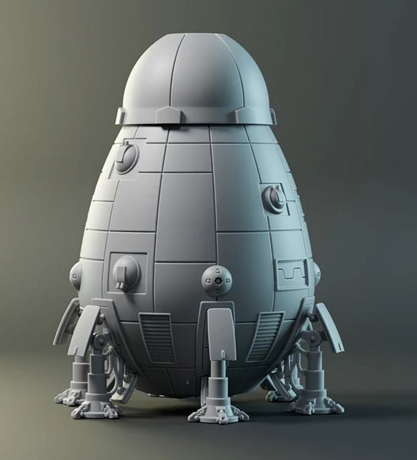Battletech Overlord C Class Map Scale Dropship - Board Game