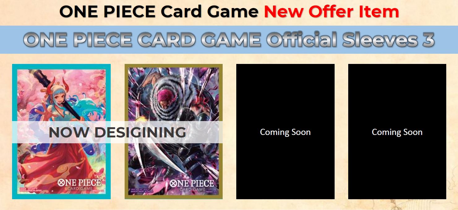 One piece Set 3 Sleeves (assorted)